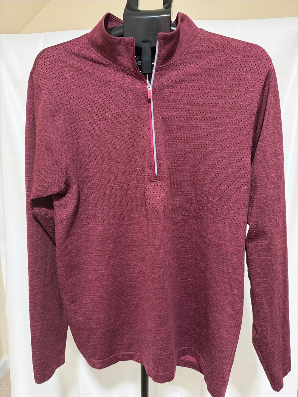 Lululemon Heathered Burgandy 1/4 Zip Pullover